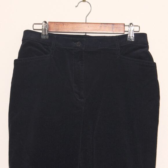 Orvis Black Corduroy Stretch Jeans Size 8 Petite Straight Leg - Picture 3 of 7